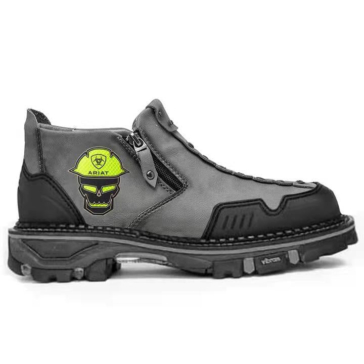 FelantriX™ Men's Short Boots with Halloween Skull Design