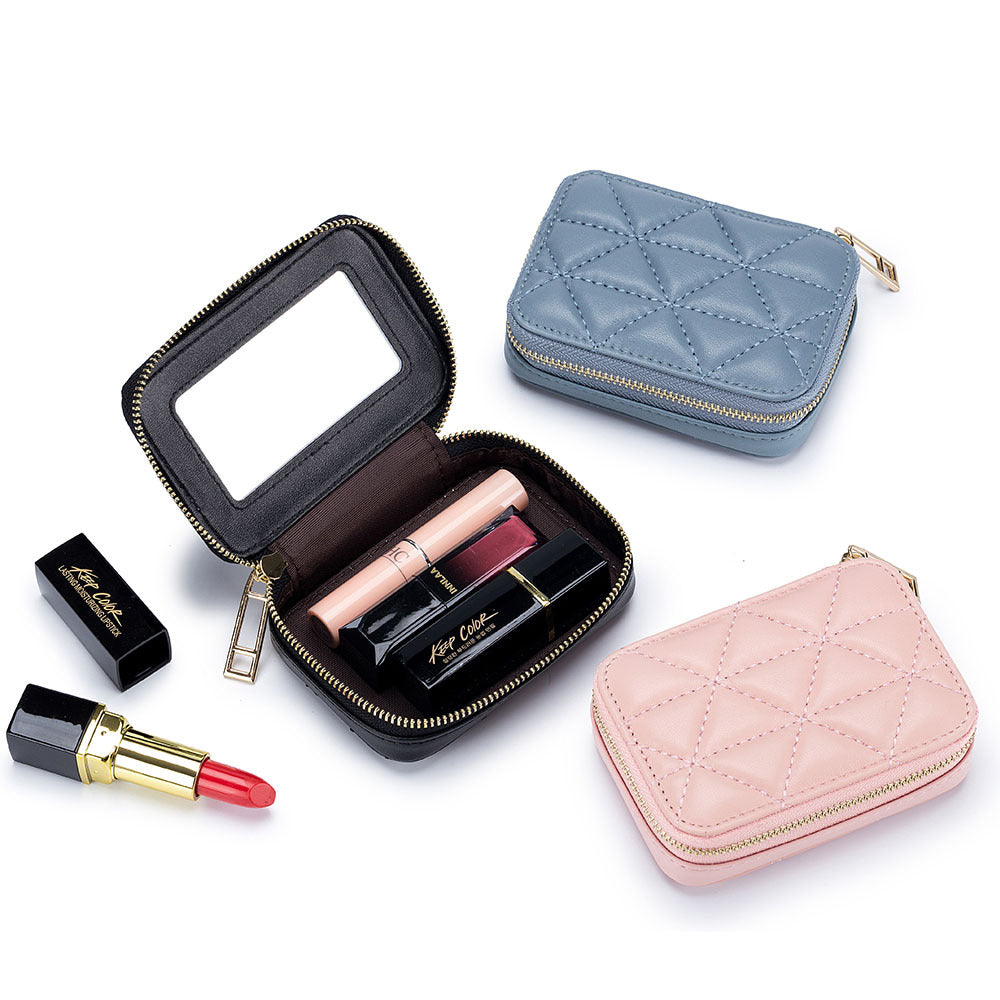 FelantriX™ Fashionable Leather Earphone Bag with Mini Cosmetic Purse