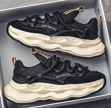 FelantriX™ Trendy Color Block Thick Sole High-Top Men's Sneakers