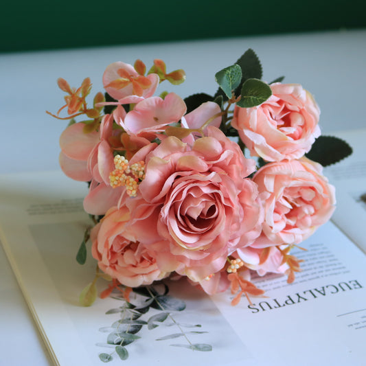 FelantriX™ Vintage Silk Peony and Rose Bouquet for Home Decor