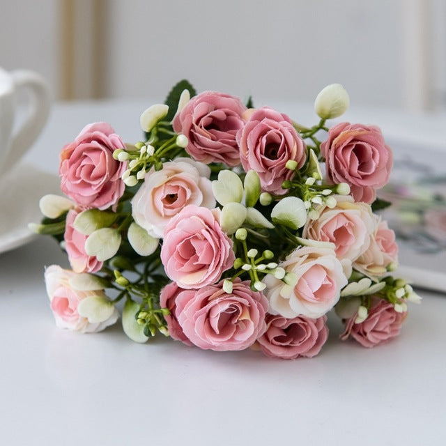 FelantriX™ European 15-Piece Rose Bouquet for Home Decor