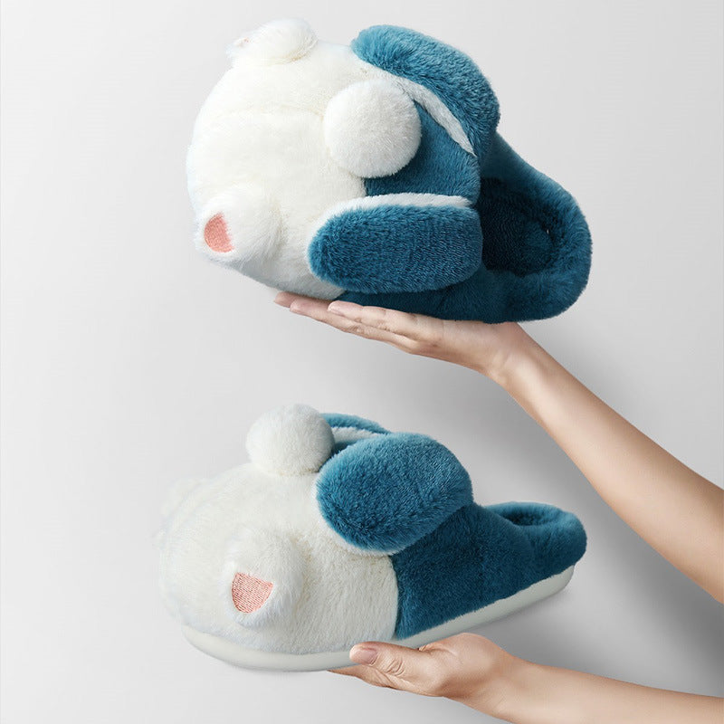 FelantriX™ Cute Women's Cotton Slippers with Wrapped Heels for Winter