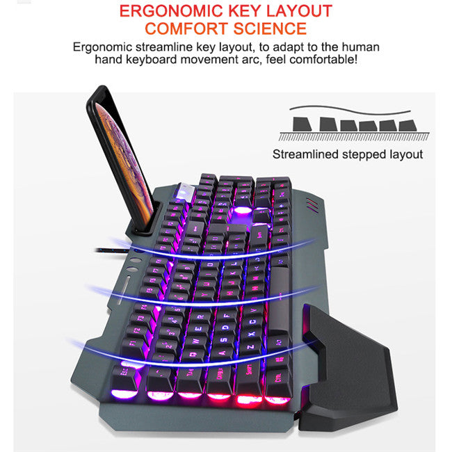FelantriX™ Ergonomic Mechanical Keyboard with RGB Backlight