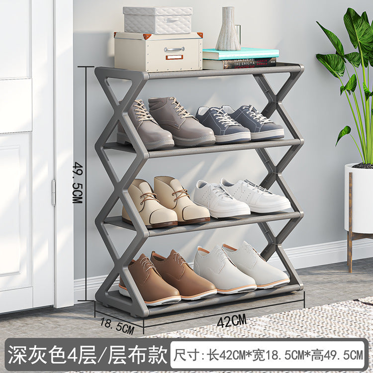 FelantriX™ X-Type Multi-Functional Shoe Rack With Two Layers