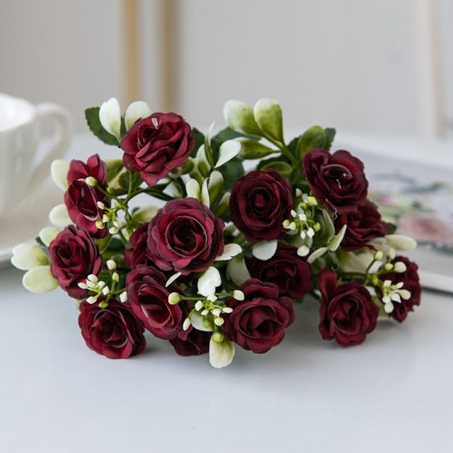FelantriX™ European 15-Piece Rose Bouquet for Home Decor