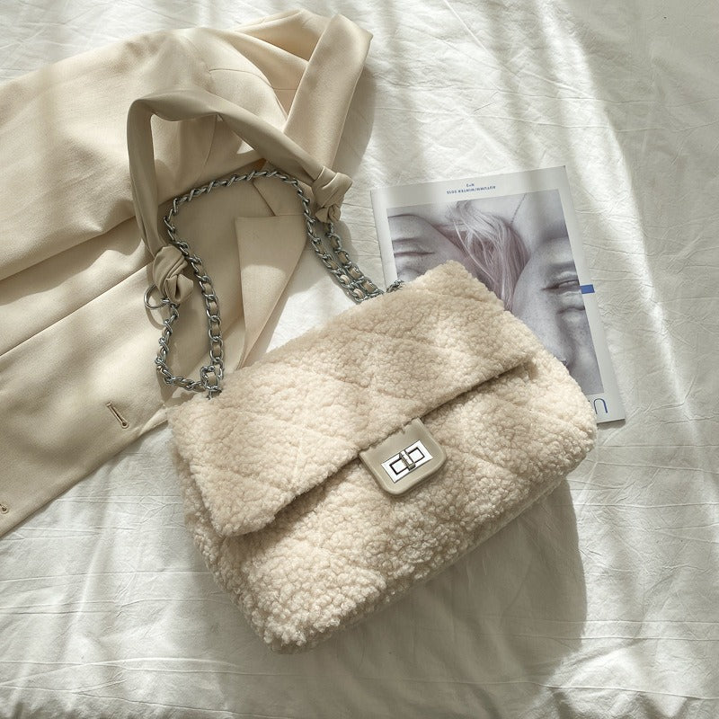FelantriX™ Lamb Plush Messenger Shoulder Bag