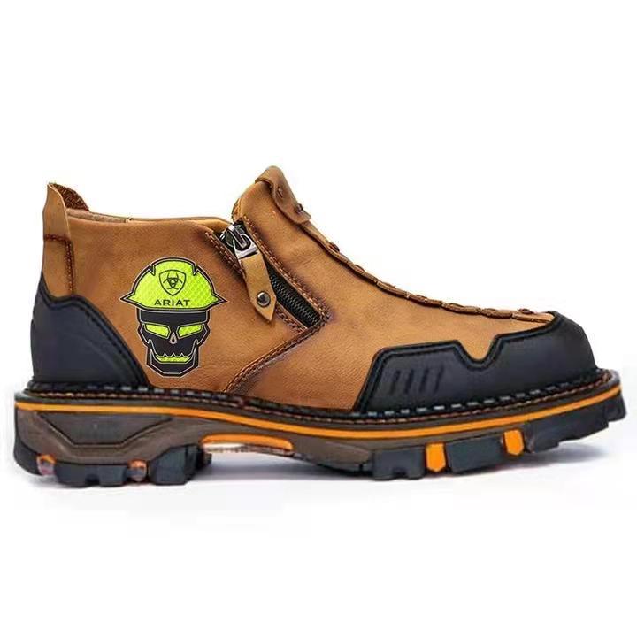 FelantriX™ Men's Short Boots with Halloween Skull Design