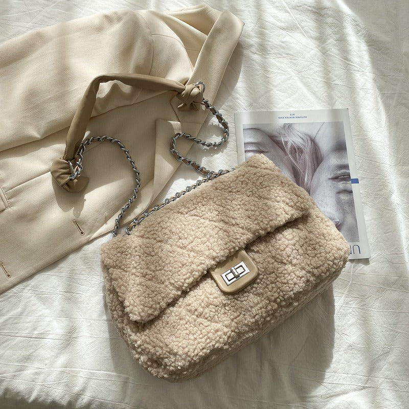 FelantriX™ Lamb Plush Messenger Shoulder Bag