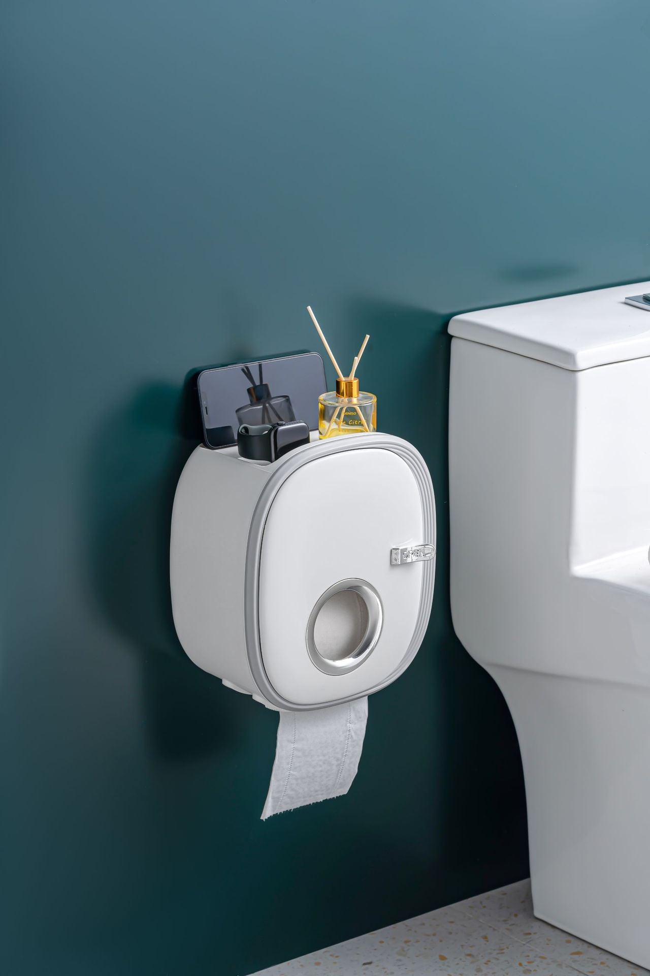 FelantriX™ Wall-Mounted Tissue Box for Bathroom Storage Shelf