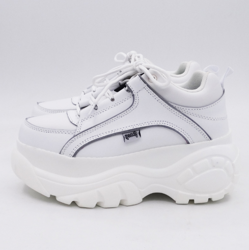 FelantriX™ Heart-Shaped White Platform Shoes with Thick Soles