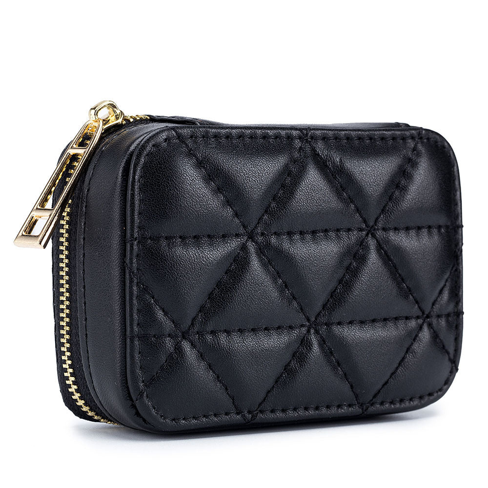 FelantriX™ Fashionable Leather Earphone Bag with Mini Cosmetic Purse