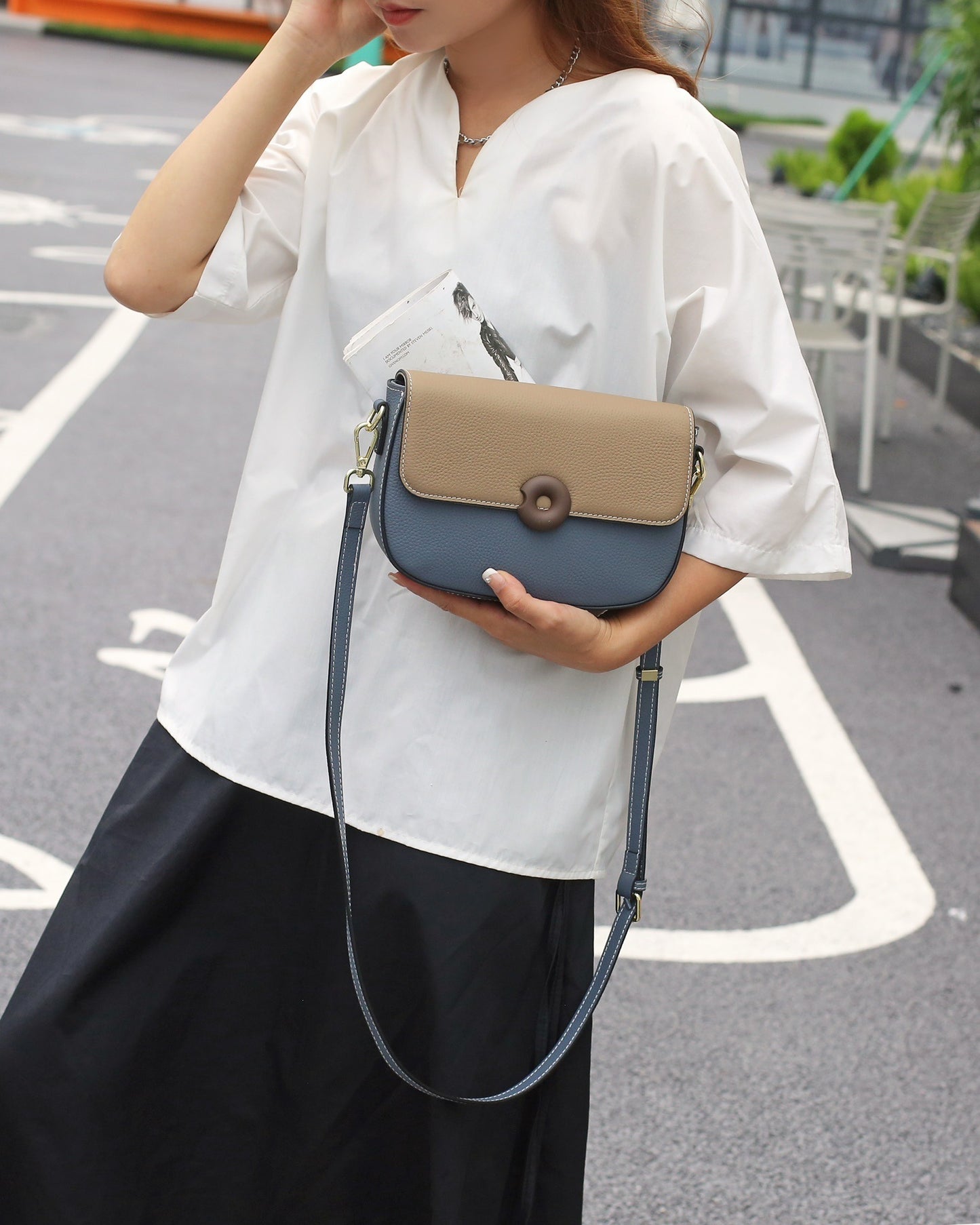 FelantriX™ Mini Genuine Leather Saddle Crossbody Bag