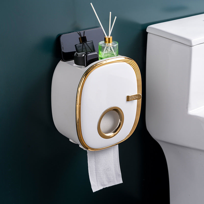 FelantriX™ Wall-Mounted Tissue Box for Bathroom Storage Shelf