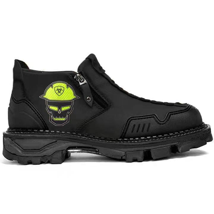FelantriX™ Men's Short Boots with Halloween Skull Design