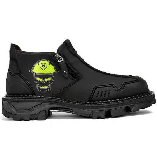 FelantriX™ Men's Short Boots with Halloween Skull Design