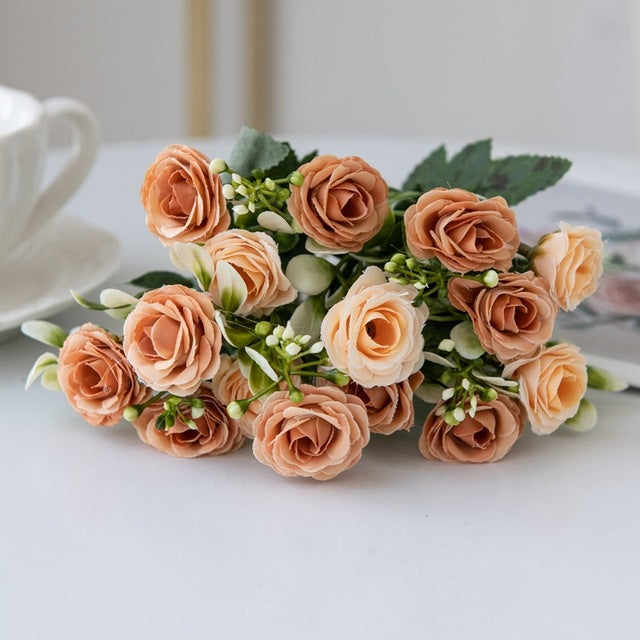 FelantriX™ European 15-Piece Rose Bouquet for Home Decor