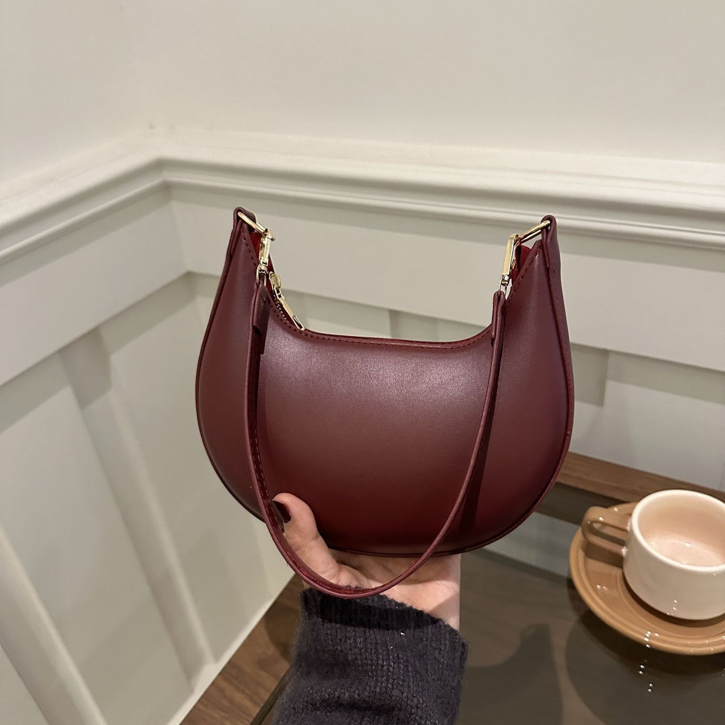 FelantriX™ Niche Crescent Textured Shoulder Bag for Women
