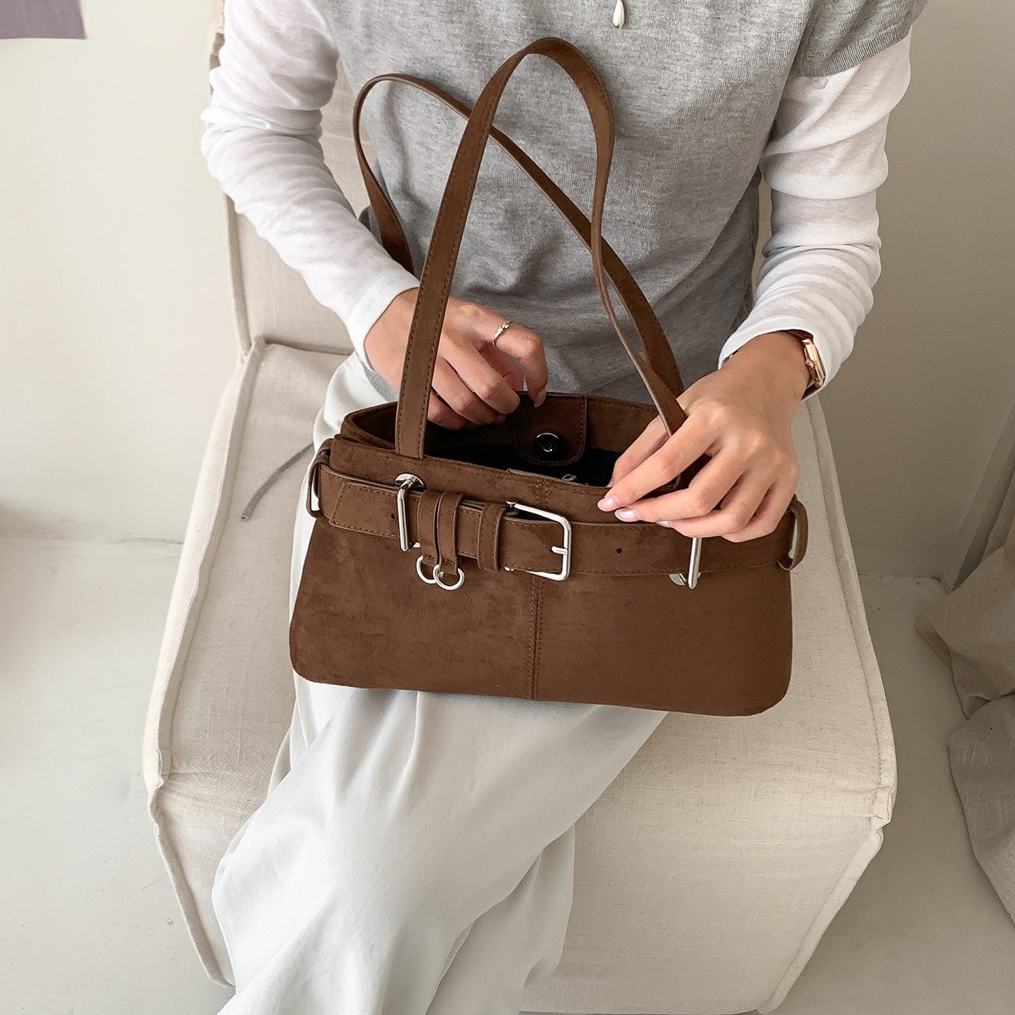 FelantriX™ Retro Minimalist Underarm Shoulder Bag