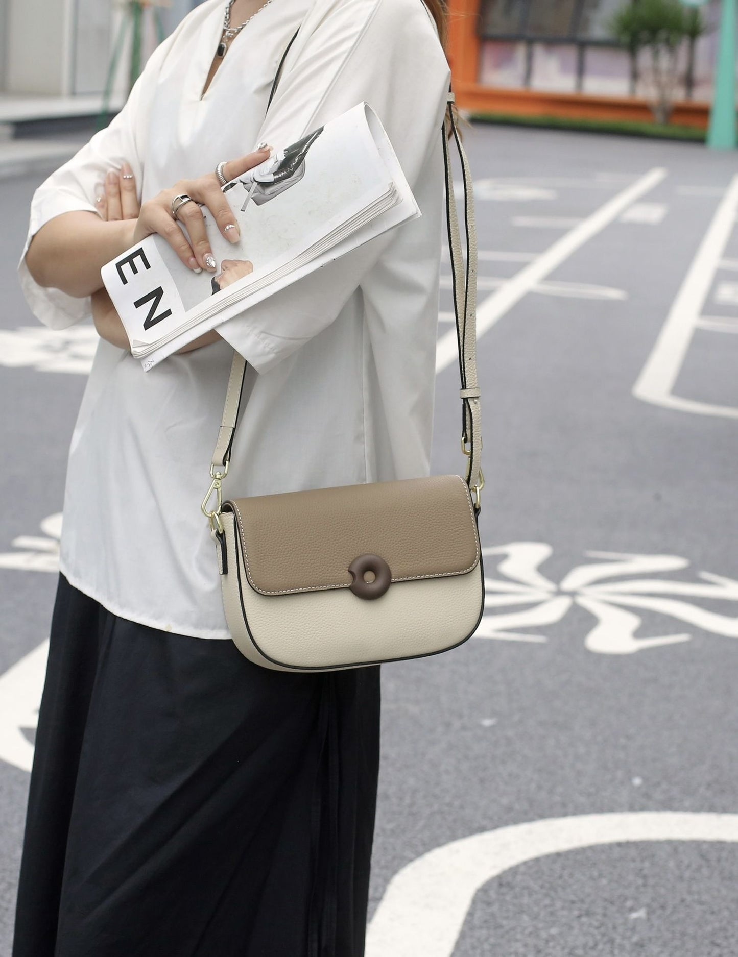 FelantriX™ Mini Genuine Leather Saddle Crossbody Bag