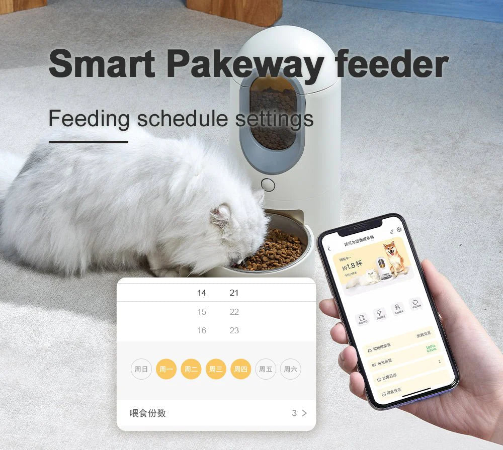 FelantriX™ HEYBO Automatic Cat Feeder Timed Cat Food Dispenser Wifi with APP Control for Remote