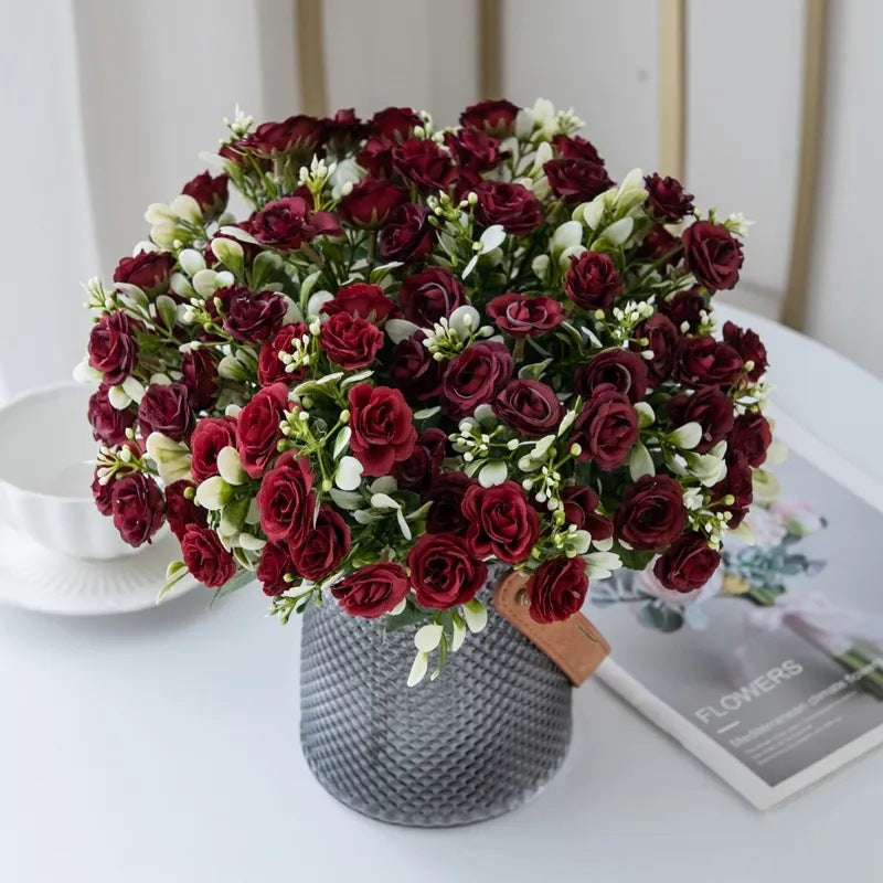 FelantriX™ European 15-Piece Rose Bouquet for Home Decor