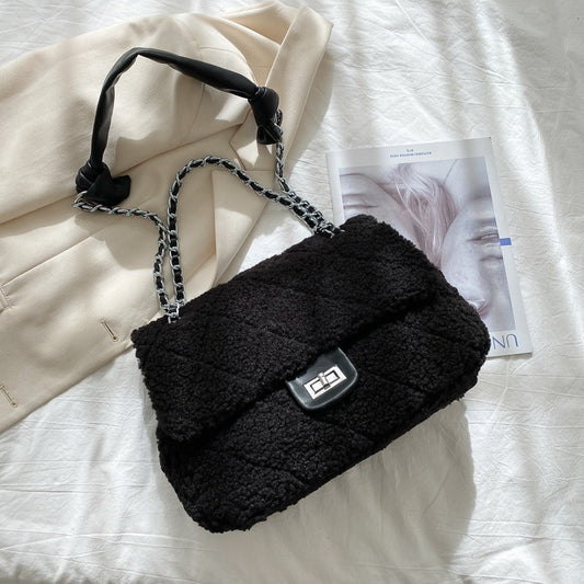 FelantriX™ Lamb Plush Messenger Shoulder Bag