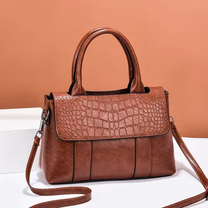 FelantriX™ Women's Croc-Textured Crossbody Bag